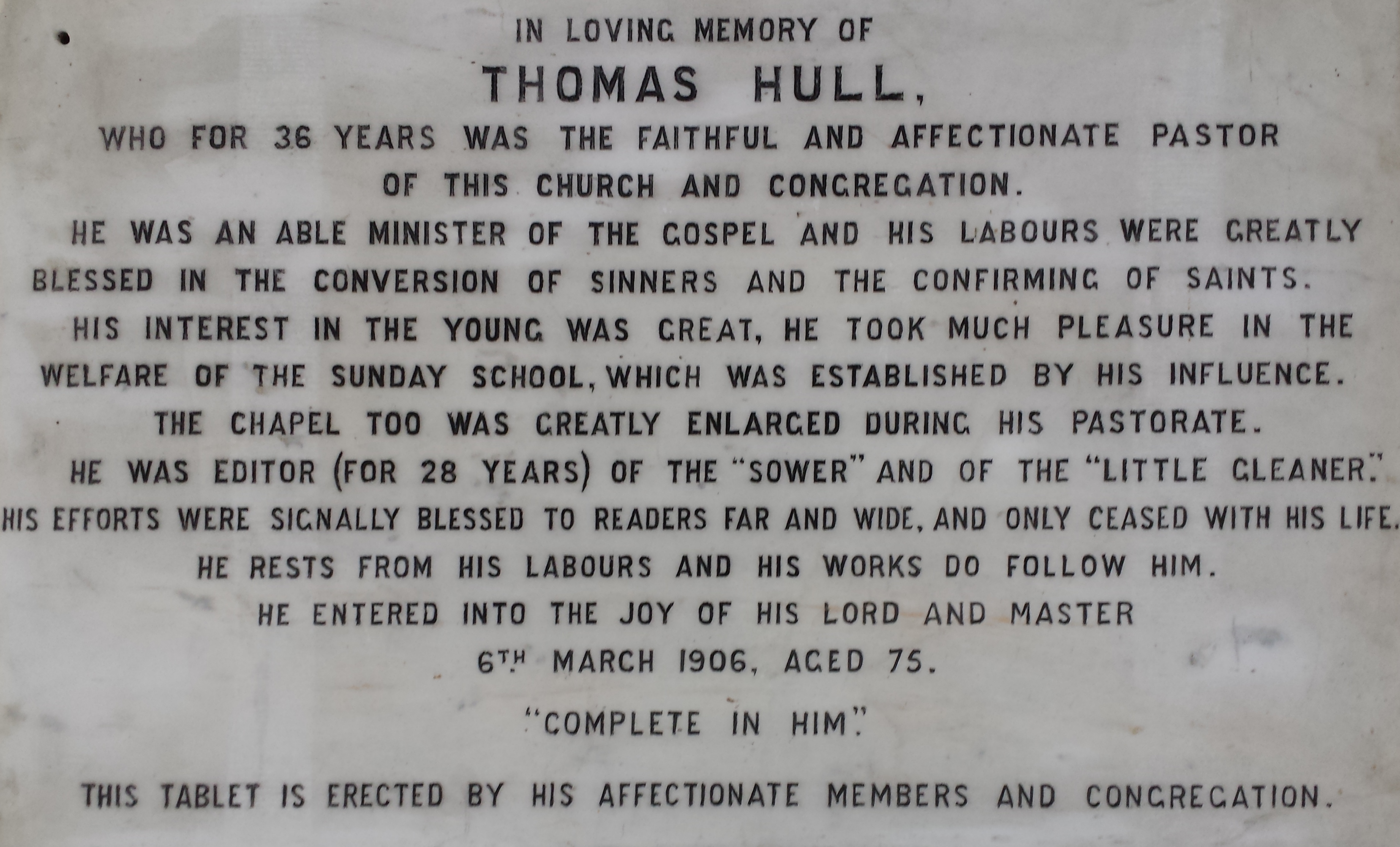 Thomas Hull tablet